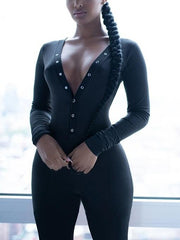Load image into Gallery viewer, Long Sleeve Bodycon Jumpsuit