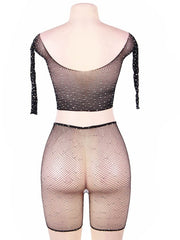 Load image into Gallery viewer, Rhinestone Fishnet Set