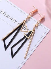 Load image into Gallery viewer, Black & Gold Acrylic Earrings