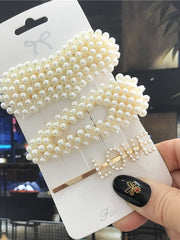Load image into Gallery viewer, Handmade Pearl Hair Clips