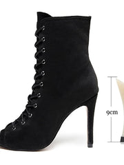 Load image into Gallery viewer, Peep-Toe Lace Up Heels