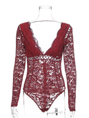 Load image into Gallery viewer, Floral Lace Bodysuit