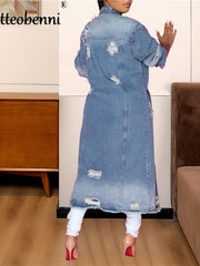 Load image into Gallery viewer, Long Denim Jacket