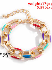 Load image into Gallery viewer, Colorful Painted Link Bracelet