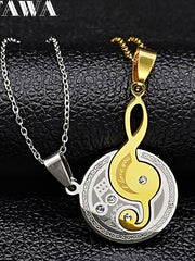 Load image into Gallery viewer, Music Note Pendant Necklace