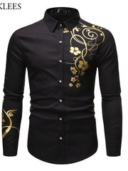 Load image into Gallery viewer, Flower Print Long Sleeve Shirt