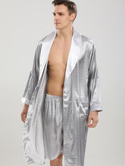 Load image into Gallery viewer, Satin Robe & Shorts Set