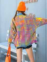 Load image into Gallery viewer, Colorful Graffiti Jacket