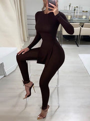 Load image into Gallery viewer, Side Slit Top And Leggings Set