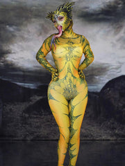 Load image into Gallery viewer, Halloween Animal Cosplay Costume Lady Nightclub Role Playing Costume Lizard Pattern Printing Jumpsuit Club Party Show Jumpsuits