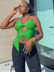 Load image into Gallery viewer, Ruffles Cut Out Tank Top