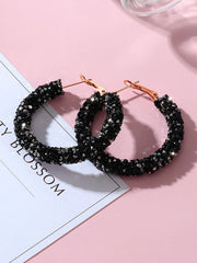 Load image into Gallery viewer, Black & Gold Acrylic Earrings