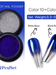 Load image into Gallery viewer, Metallic Color Nail Powder