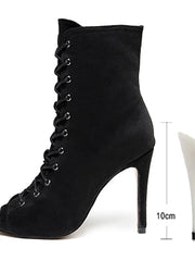 Load image into Gallery viewer, Peep-Toe Lace Up Heels