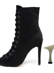 Load image into Gallery viewer, Peep-Toe Lace Up Heels