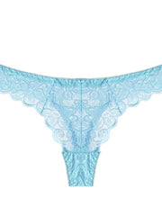 Load image into Gallery viewer, Floral Lace Ruffle Thong