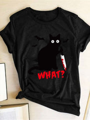 Load image into Gallery viewer, Murderous Black Cat T-Shirt