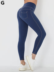 Load image into Gallery viewer, High Waist Denim Leggings