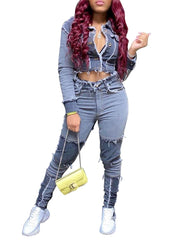 Load image into Gallery viewer, Frayed Denim Jeans