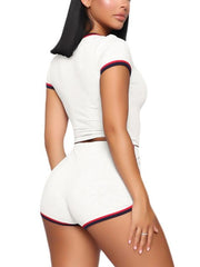 Load image into Gallery viewer, Sexy Crop Top + Shorts Tracksuit - vendach