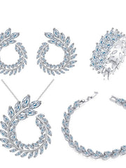 Load image into Gallery viewer, Sterling Silver Cubic Zirconia Jewelry Set