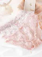 Load image into Gallery viewer, Cute Sheer Lace Star Underwear