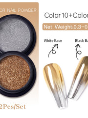 Load image into Gallery viewer, Metallic Color Nail Powder