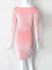 Load image into Gallery viewer, Long-Sleeve Velvet Dress