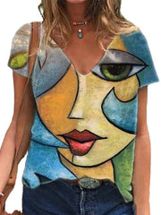 Load image into Gallery viewer, Loose V-Neck T-Shirt