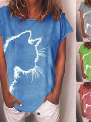 Load image into Gallery viewer, Cat Silhouette T-Shirt