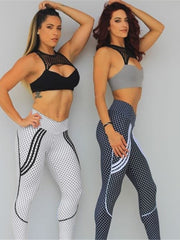 Load image into Gallery viewer, V-Waist Sporty Print Leggings