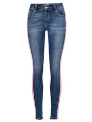 Load image into Gallery viewer, Side Stripes Denim Jeans