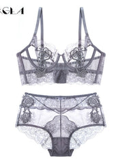 Load image into Gallery viewer, Luxurious Bra & Panties Lace Lingerie Set