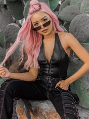 Load image into Gallery viewer, Faux Leather Corset Top