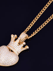 Load image into Gallery viewer, Crown Heart Necklace & Pendant