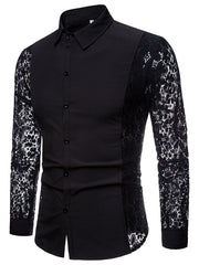 Load image into Gallery viewer, Long Lace Sleeve Shirt