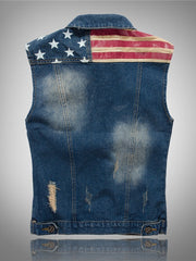 Load image into Gallery viewer, Sleeveless Denim Jacket