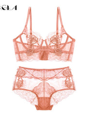 Load image into Gallery viewer, Luxurious Bra & Panties Lace Lingerie Set