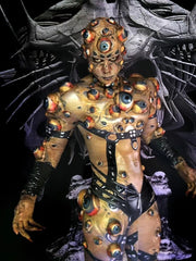 Load image into Gallery viewer, Halloween Men Women Horror Costume Big Eye Novelty Printing Skinny Jumpsuit Stretch Rompers Nightclub Party Scary Costumes