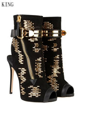 Load image into Gallery viewer, High Heels with Gold Buckle