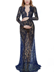 Load image into Gallery viewer, Maternity Sheer Lace Dress