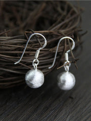 Load image into Gallery viewer, Thai Hand Made Sterling Silver Ball Drop Earrings