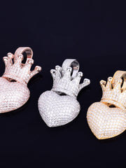 Load image into Gallery viewer, Crown Heart Necklace & Pendant