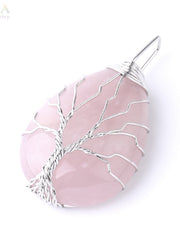 Load image into Gallery viewer, Tree of Life Natural Stone Pendant Necklace