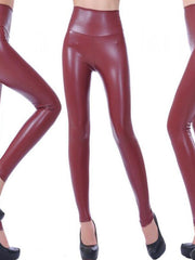 Load image into Gallery viewer, High Waist Faux Leather Pants