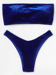 Load image into Gallery viewer, Velvet Tube Top Bikini