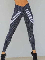 Load image into Gallery viewer, V-Waist Sporty Print Leggings