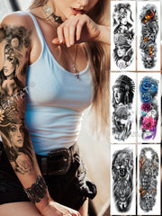 Load image into Gallery viewer, Full Sleeve Temporary Tattoo