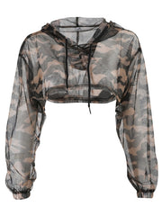 Load image into Gallery viewer, Sheer Hooded Top