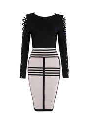 Load image into Gallery viewer, Lace-Up Sleeve Top & Skirt